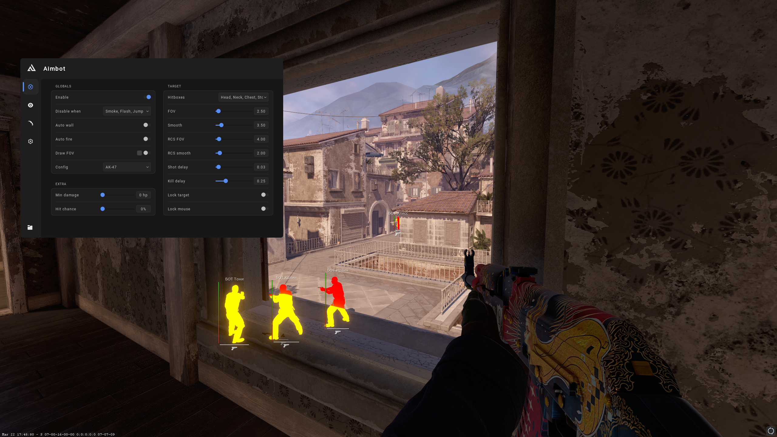 In-game interface preview